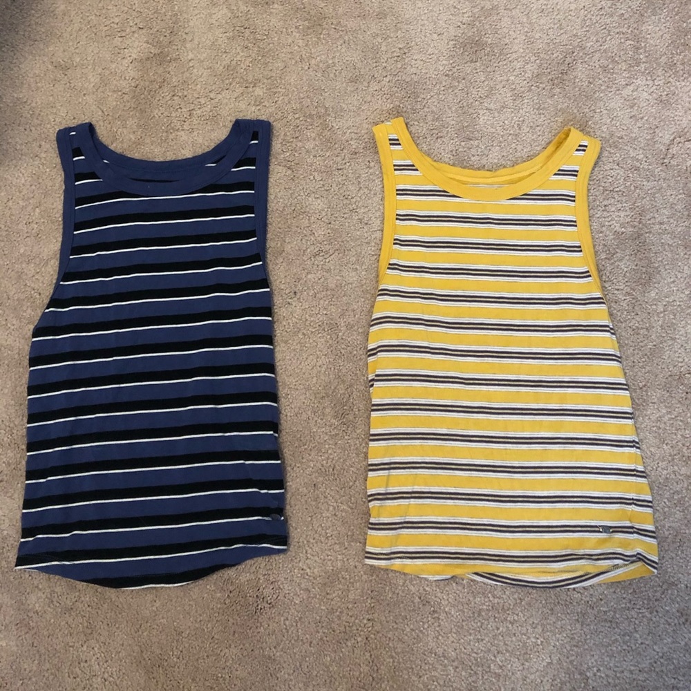 2 American Eagle Striped Tank Tops